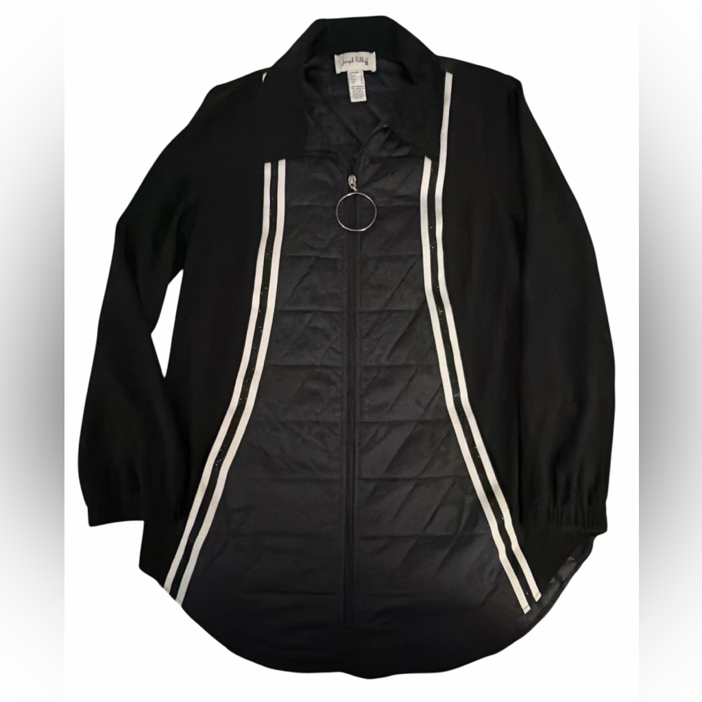 Joseph Ribkoff Black And White Jacket Zip Size 10